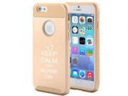 Apple iPhone 5c Shockproof Impact Hard Case Cover Keep Calm And Nurse On Gold
