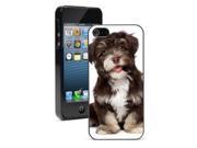 Apple iPhone 6 6s Hard Back Case Cover Dark Brown Havanese Puppy Dog Black