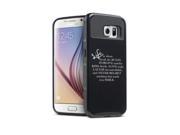 Samsung Galaxy S6 Edge Shockproof Impact Hard Case Cover Life Is Short Quote Black