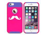 Apple iPhone 6 Plus 6s Plus Shockproof Impact Hard Case Cover Mustache Hot Pink Blue
