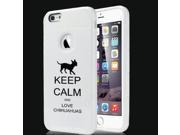 Apple iPhone 5c Shockproof Impact Hard Case Cover Keep Calm And Love Chihuahuas White