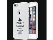 Apple iPhone 6 Plus 6s Plus Shockproof Impact Hard Case Cover Keep Calm and Yoga On White