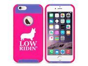 Apple iPhone 6 6s Shockproof Impact Hard Case Cover Low Ridin Corgi Hot Pink Blue