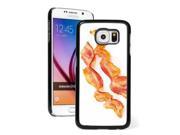 Samsung Galaxy S6 Edge Hard Back Case Cover Color Bacon Black