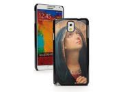 Samsung Galaxy Note 4 Hard Back Case Cover Antique Catholic Icon Virgin Mary Praying Black