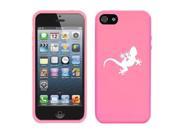 Apple iPhone 5c Silicone Soft Rubber Skin Case Cover Gecko Lizard Pink