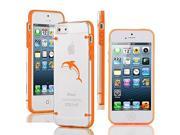Apple iPhone 5 5s Ultra Thin Transparent Clear Hard TPU Case Cover Dolphin Orange