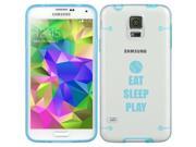 Light Blue Samsung Galaxy Ultra Thin Transparent Clear Hard TPU Case Cover Eat Sleep Play Baseball Softball Light Blue for S3