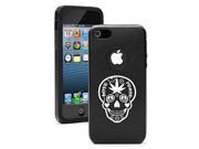 Apple iPhone 5c Aluminum Silicone Dual Layer Hard Case Cover Hippie Sugar Skull Black