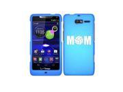 Motorola Droid Razr M XT907 Snap On 2 Piece Rubber Hard Case Cover Mom Volleyball Light Blue