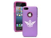Apple iPhone 4 4s Aluminum Silicone Dual Layer Hard Case Cover Russia Russian Eagle Purple
