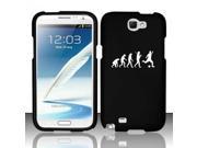 Samsung Galaxy Note 2 Snap On 2 Piece Rubber Hard Case Cover Evolution Soccer Black