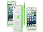 Apple iPhone 5 5s Ultra Thin Transparent Clear Hard TPU Case Cover Gecko Lizard Green