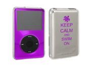 Purple Apple iPod Classic Hard Case Cover 6th 80gb 120gb 7th 160gb Keep Calm and Swim On Sea Turtle