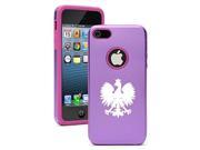 Apple iPhone 5c Aluminum Silicone Dual Layer Hard Case Cover Poland Polish Eagle Purple