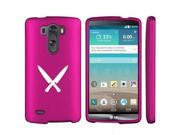 LG G3 Snap On 2 Piece Rubber Hard Case Cover Chef Knives Hot Pink