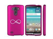 LG G3 Snap On 2 Piece Rubber Hard Case Cover Infinity Infinite Love Hot Pink