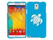 Samsung Galaxy Note 4 Snap On 2 Piece Rubber Hard Case Cover Sea Turtle Light Blue