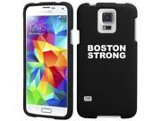 Samsung Galaxy S5 Active G870 Snap On 2 Piece Rubber Hard Case Cover Boston Strong Black