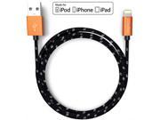Pawtec Premium Lightning to USB Charge and Sync Cable for iPhone 7 7 Plus 6s 6 Plus 6s 6 SE 5S 5C iPad Mini Pro iPod Jet Black