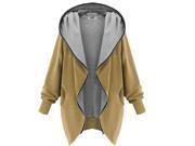 Ladies Casual Zipper Coat Outerwear Blazer Coat Outwear Khaki S XXL