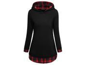 Women s Side Pockets Casual Slim Fit Blouse Plaid Jumper Tops Size S XXL
