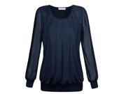 Women s Crew Neck Puff Sleeves Pullover T Shirt Size S XL