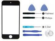 Black front outer glass lens screen replacement part Tools for apple iPod Touch 5 LCD Digitizer not included