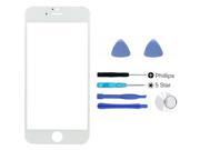 White front outer glass lens screen for Apple iPhone 6 4.7 replacement LCD Digitizer not included Tools kit