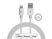 LAX Apple MFi Certified Lightning to USB Braided Strong Cable for Charge and Sync 1 Feet 4 Feet 6 Feet 10 Feet for iPhone 5s 5 SE 6 6s 6 Plus 6S Plus 7 7