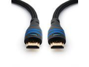 BlueRigger High Speed Braided HDMI cable with Ethernet 6.6 Feet 2m Supports 3D and Audio return [Latest Version]