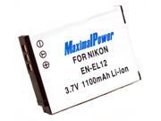 Maximalpower EN EL12 li ion battery for Nikon Coolpix S9300 S9100 S8100 S6100 and more Fully Decoded 3 yr warranty