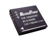 Maximal Power DB PAN CGA S008 DMW BCE10 Replacement Battery for Panasonic Digital Camera Camcorder Black