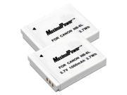 MaximalPower 2PCS Replacement Battery for Canon NB6L Powershot S95 D10 SD1300 IS S90 and SD1300IS Camera 3 Year Warranty DB CAN NB6L X2