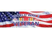 ClearVue Graphics Window Graphic 20x65 World War II Veteran MIL 052 20 65