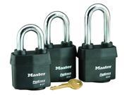 Master Lock 6127LH Master Lock Black Laminated Steel Weather Resistant Security Padlock Boron Alloy Shackle