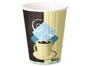 Solo Cup IC12 J7534 Duo Shield Insulated Paper Hot Cups 12oz Tuscan Chocolate Blue Beige 600 Ct