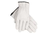 Grain Goatskin Driver Gloves White Large 12 Pairs