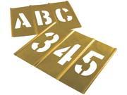 C.H. Hanson 10156 Stencil Set Letters Numbers Brass
