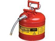 Justrite 7210120JR Justrite Type II Safety Cans Justrite Type II Safety Can 1 gal 5 8 Hose Red