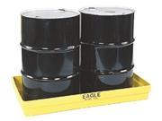 Eagle Mfg 1631 Eagle 26 1 4 X 51 1 2 X 6 1 2 Yellow HDPE 2 Drum Modular Spill Containment Budget Basin With 34