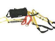 MSA 10074477 Yellow Universal Size Fall Protection Kit 400 lb. Weight Capacity Tongue Leg Strap Buckles