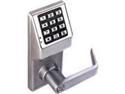 Alarm Lock DL2700IC R US26D Electronic Keyless Lock Office with Key Override Satin Chrome Series DL2700