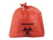 Healthcare Biohazard Printed Can Liners 40 45 gal 3mil 40 x 46 Red 75 CT