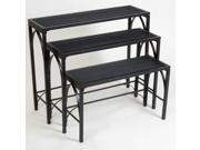 Plastec Products 3pc Nesting Plant Stand Blk