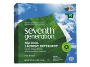 Seventh Generation SEV 22824CT Natural Powder Laundry Detergent Free Clear 70 Loads 112 oz Box 4 CT