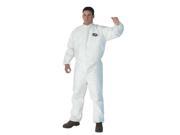 Kimberly Clark KCC 46004 A30 Elastic Back Coveralls White X Large 25 Case
