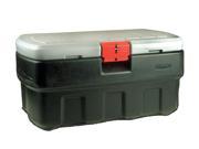 Rubbermaid 1949210 Attached Lid Container Black Red 20 1 2H x 43 3 4L x 17 5 32W 1EA