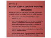 Kester Solder OPTION C Option C Solder Analysis