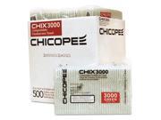 Chicopee CHI 3000 Food Service Towels 12 3 8 x 21 White w Green Stripe 500 Carton